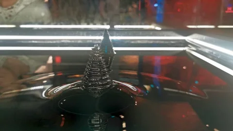 Ferro fluid experminet real time video rotate Stock Footage 125849809