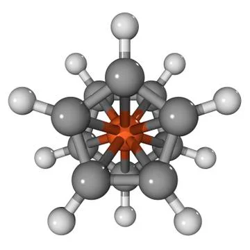 Ferrocene molecule Stock Illustration