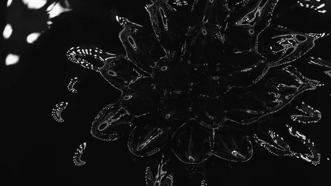 Ferrofluid in slow motion Stockbeeldmateriaal 91957523