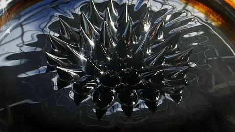 Ferromagnetic Fluid Creates Abstract Shapes Stock Footage 88417882