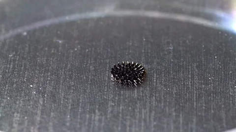 Ferromagnetic liquid. Experiments with a magnetic field Vídeo Stock 104182287