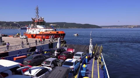 Ferry across the Dardanelles Video stock 93369321