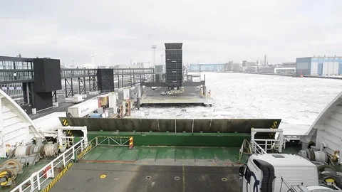 Ferry approaching to the Port of Helsinki Video stock 87665029