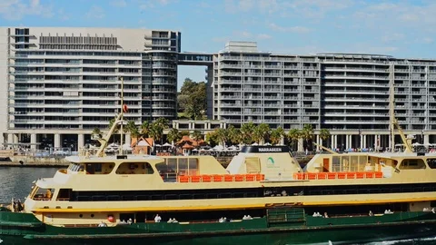 Ferry arriving at Circular Quay Stock Footage 111603169