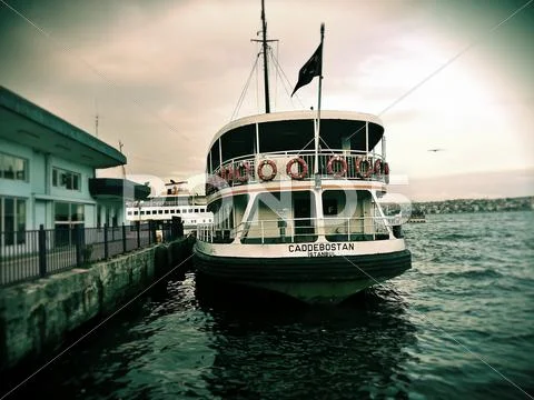 Ferry At Bay Stock Photos