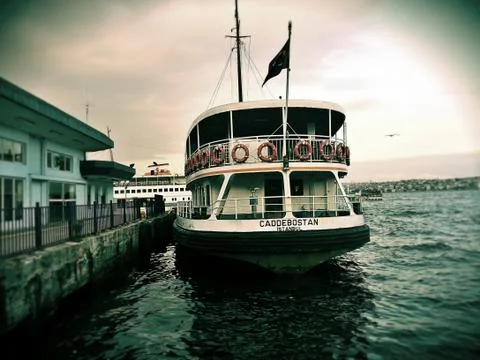 Ferry At Bay Stock Photos