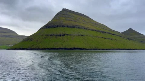 Ferry between Klaksvik and Kalsoy Island, Faroe Islands Stock Footage 219217184