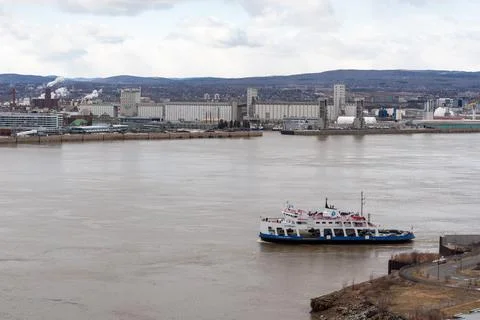 Ferry between Quebec and Levis Foto stock