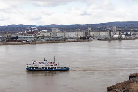 The ferry between Quebec and Levis Stock Photos