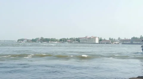 Ferry Boat Arrives at Dock Stock Footage 10605010