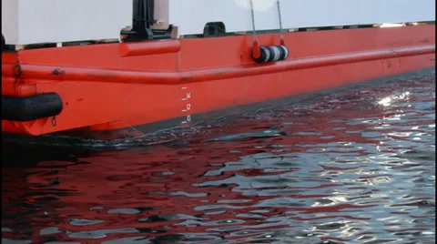 Ferry boat, close up, reflections Stock Footage 32690689