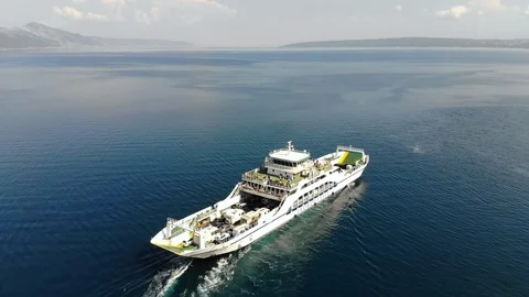 The ferry boat cruising Stock Footage 106824422