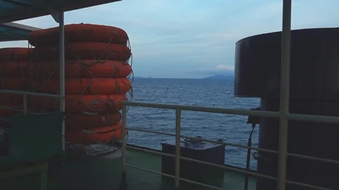 Ferry boat engine view Video stock 95850690