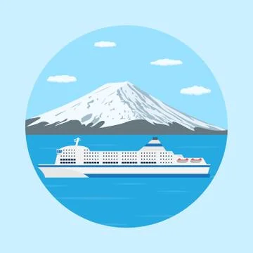 Ferry boat Stock Illustration