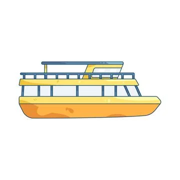 Ferry boat Stock Illustration