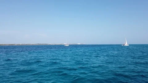 Ferry Boat On The Ocean Stock Footage 111034994