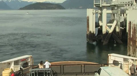 Ferry Boat Ocean Time Lapse: Vancouver Horseshoe Bay to Bowen Island Stockbeeldmateriaal 10881223