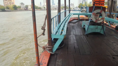 Ferry boat parked on river Stock Footage 62912628