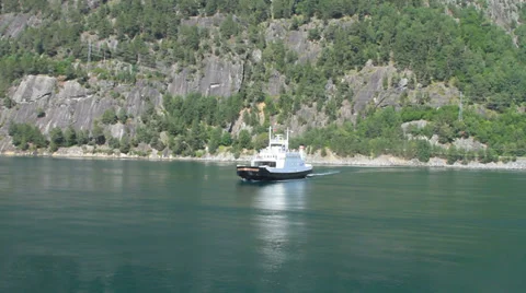 Ferry boat passes Stock Footage 27522900