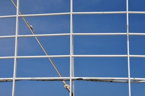 Ferry boat railing Foto stock