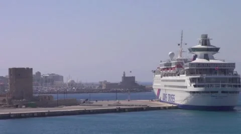 Ferry boat Rhodes Stock Footage 42733142