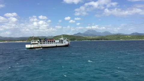 Ferry Boat at the Sea_1 Stock Footage