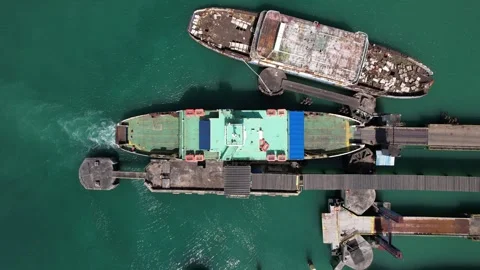 Ferry boat ship with engines running Stock Footage 301385337