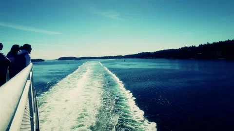 Ferry boat trail. Stock Footage 64410019