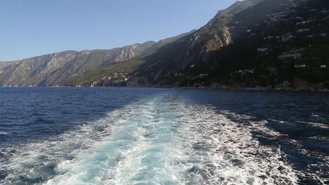 Ferry boat trail Stock-Footage 87474458