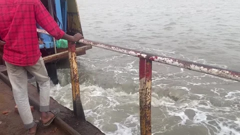 Ferry Boat Transporting Passengers On Pashur River In Bangladesh Video Stock Footage 340142336