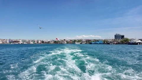 Ferry Boat Wake and Foam on Bosphorus, Istanbul - May 19, 2026 動画素材 337626738