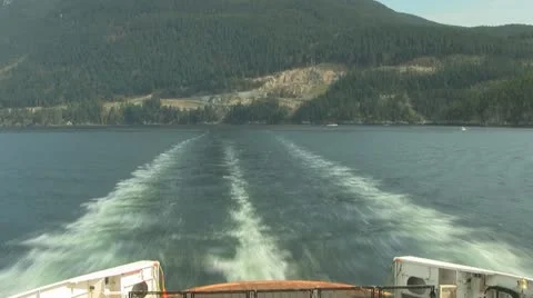 Ferry Boat Wake Time Lapse: British Columbia Coastline 스톡 동영상 10881198