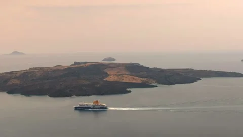 Ferry boats of Greece Stockbeeldmateriaal 196007058