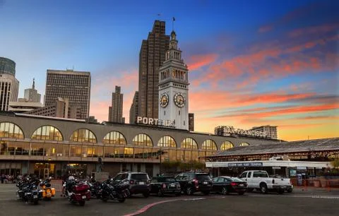Ferry building in the evening 写真素材