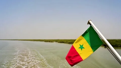 Ferry on the Casamance River Stock Footage 225269129