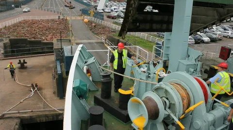 Ferry casts off Video stock 857242