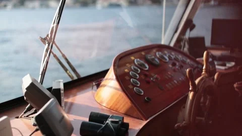 Ferry cockpit Video stock 161957455