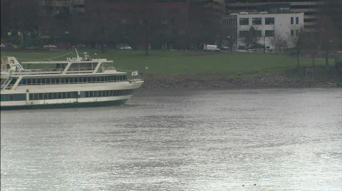 Ferry on the Columbia River Stock Footage 632687