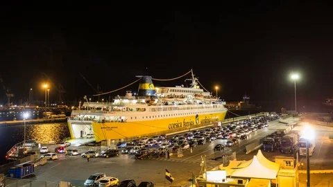 Ferry to Corsica Stock-Footage 77482281