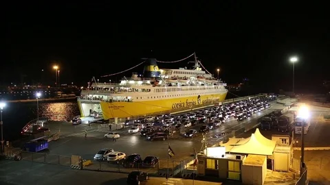 Ferry to Corsica Stock-Footage 77577893