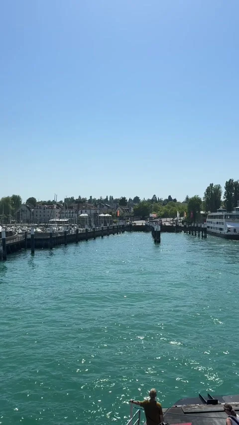 Ferry Crossing Between Konstanz and Meersburg on Lake Constance Stock Footage 337375299