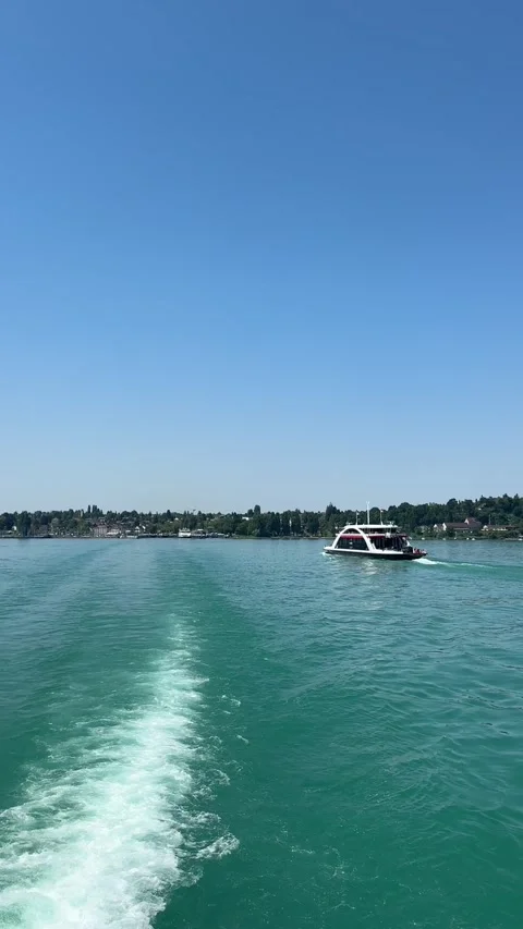 Ferry Crossing Between Konstanz and Meersburg on Lake Constance Stock Footage 337375302