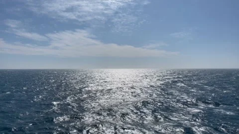 The ferry crossing the north sea between norway and denmark on open waters Stock Footage 155690879