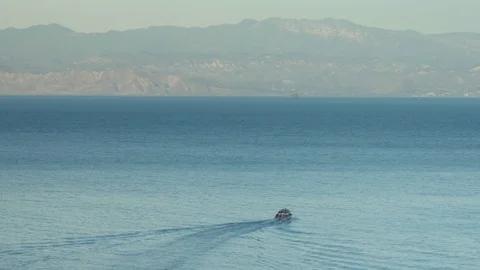 Ferry crossing on ocean Stock Footage 88286648