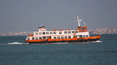 Ferry crossing river Stock Footage 232521264