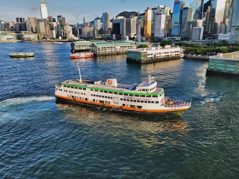 Ferry Departing Foto stock