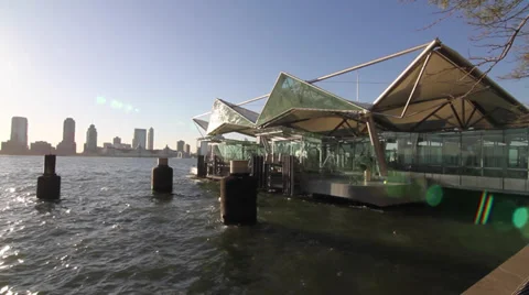 Ferry Dock Lower Manhattan Stock Footage 34263767