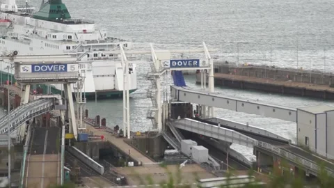 Ferry docking at Dover Video stock 247509260