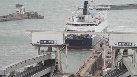 Ferry docking at Dover Video stock 247509294
