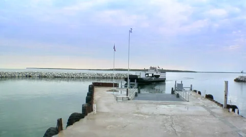 Ferry Docking Stock Footage 854994